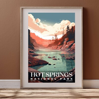 Hot Springs National Park Poster, Travel Art, Office Poster, Home Decor | S7 - image4
